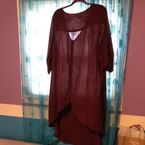 Torrid high low shirt, size 3